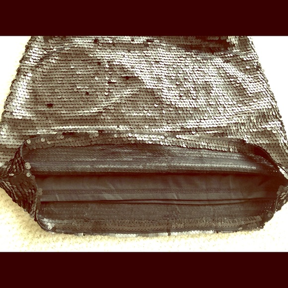 Zara Black Sequined Mini Skirt, Size M, NWT - Picture 3 of 8